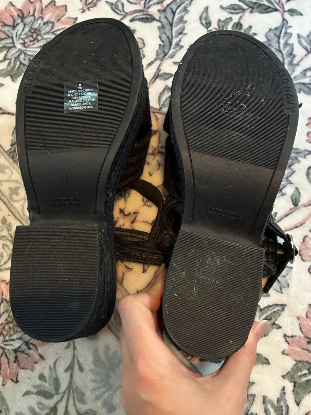 Women’s Black Platform Espadrille Sandal with Ankle Strap